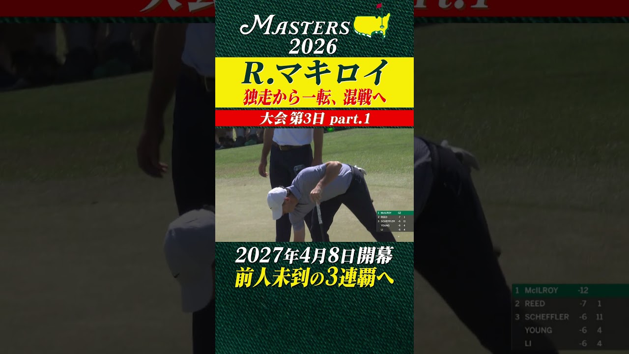 【ロリー・マキロイ】単独首位 独走から一転、混戦へ 【大会第3日 part-1】