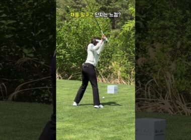 뒤에서 본 안지현 프로의 드라이버스윙 슬로우 #golf #golfswing #골프  #골프스윙#golfshorts  #ゴルフ#ゴルフスイング#ゴルフ女子#골프레슨