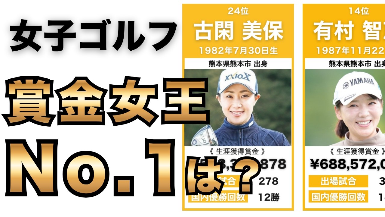女子ゴルフ生涯獲得賞金ランキングTOP30
