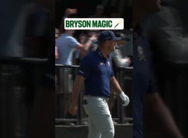 Bryson DeChambeau HOLES IT for birdie 🪄 #LIVGolfVirginia