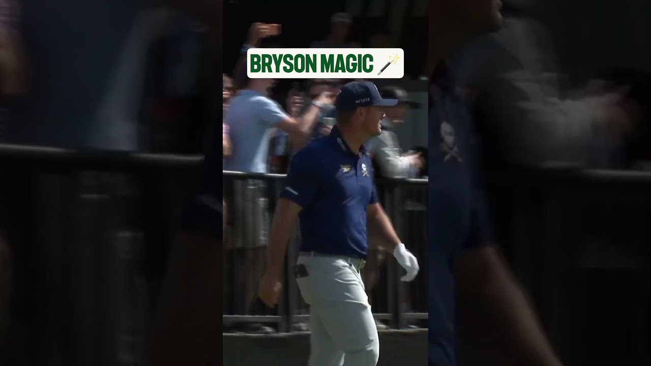 Bryson DeChambeau HOLES IT for birdie 🪄 #LIVGolfVirginia
