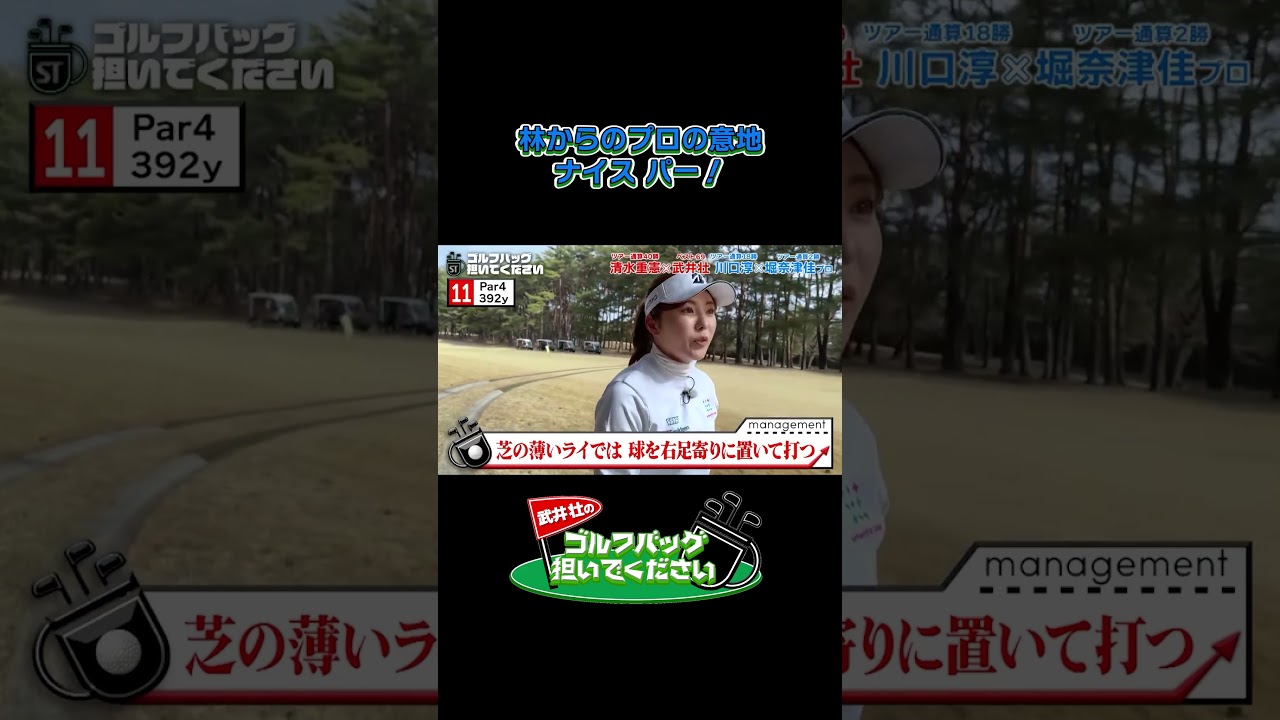 【林からのプロの意地！ナイス パー！】武井壮のゴルフバッグ担いでください/#武井壮#プロキャディー #golf #ゴルフ #shorts #切り抜き #プロゴルファー#堀奈津佳