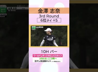 【地元茨城の強風に苦戦】 #金澤志奈 3日目ハイライト #ワールドレディスサロンパスカップ #shorts