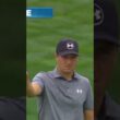 Jordan Spieth drains a 66-footer for eagle at the Truist Championship.