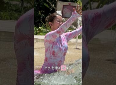 【吉田優利】プールでリフレッシュする吉田選手の素顔