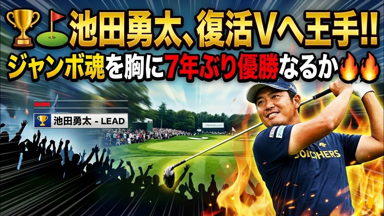 🏆⛳池田勇太、復活Vへ王手！！ジャンボ魂を胸に7年ぶり優勝なるか🔥🔥
