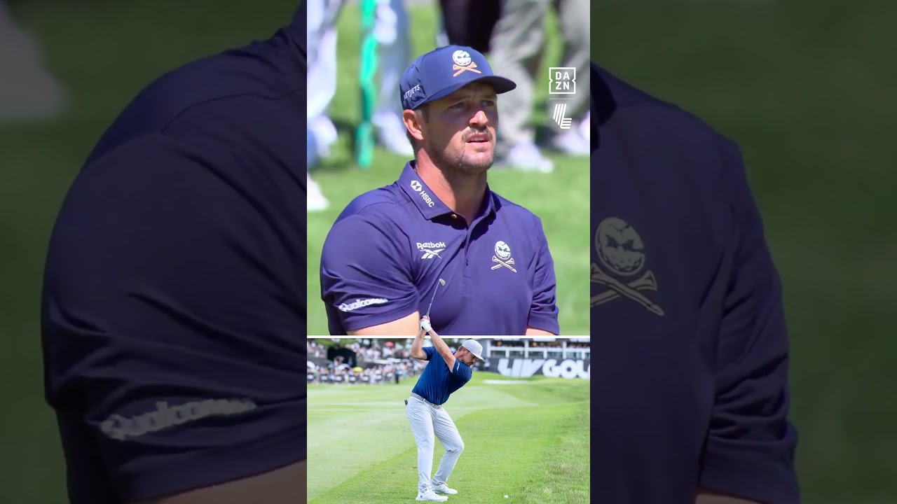 Bryson DeChambeau catching up on Championship Sunday 👀 #LIVGolf