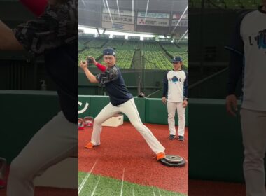 【現役プロ野球選手はすごい！】長谷川信哉選手は17.5kgの錘を軽々と・・・？仁志敏久コーチも絶賛！