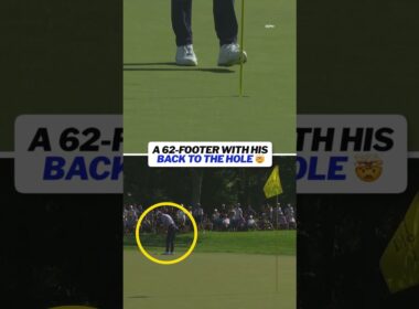 A 62-footer with his back to the hole from Jordan Spieth 🤯 #shorts #golf #pgatour