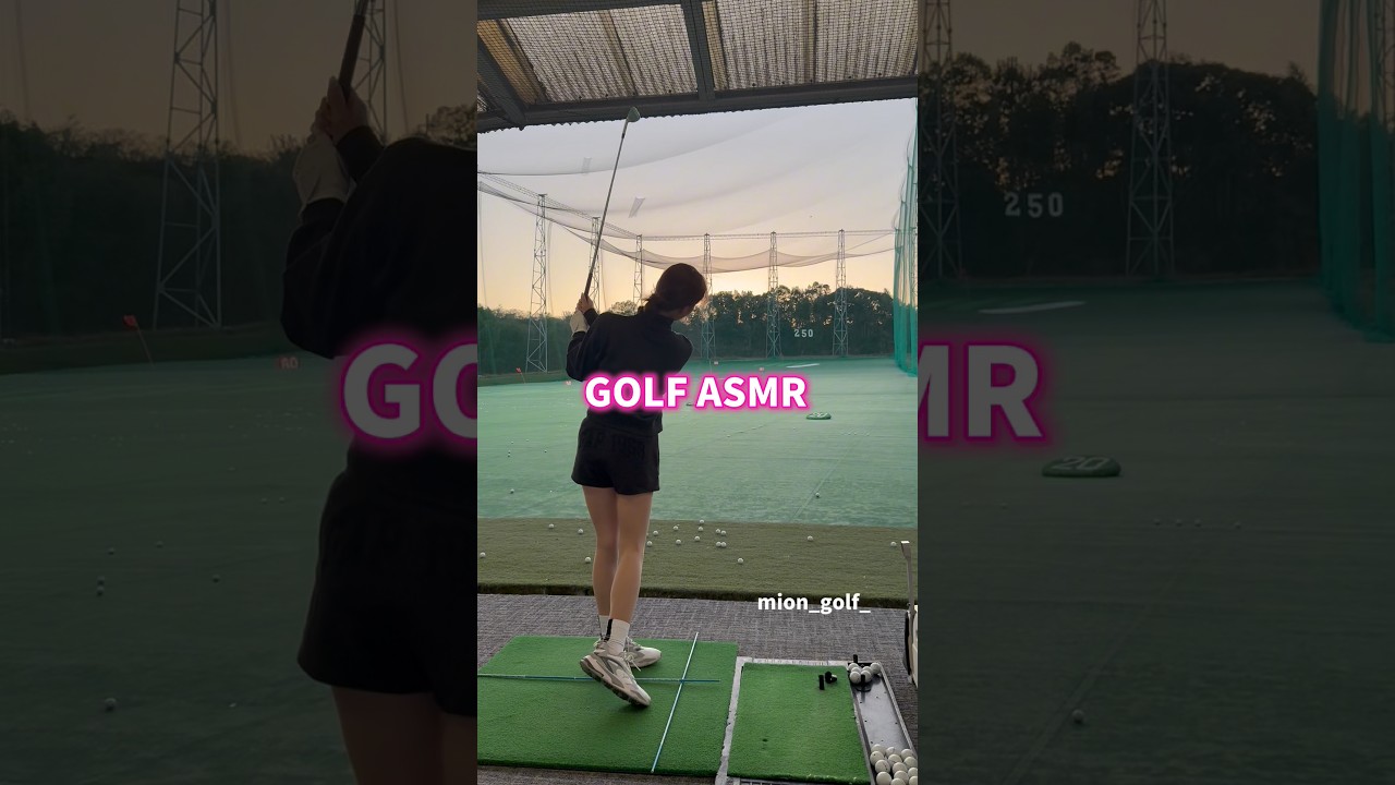 GOLF ASMR⛳️ #ゴルフ #スイングトップ #ゴルフウェア #ゴルフ女子 #ゴルフスイング
