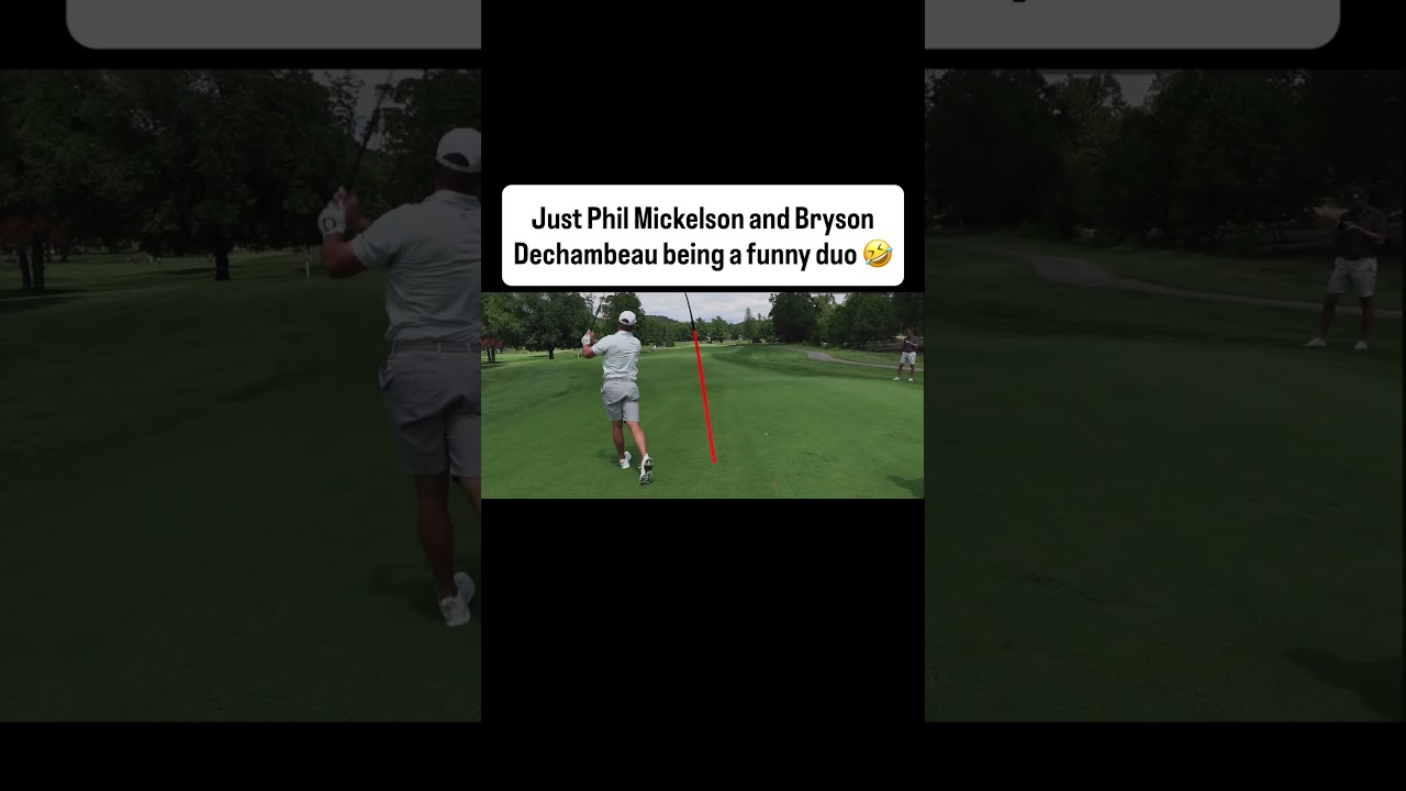 This is just unreal pairing 🤣 sub! ⛳️ #philmickelson #brysondechambeau #golffun #golfmeme #golftok