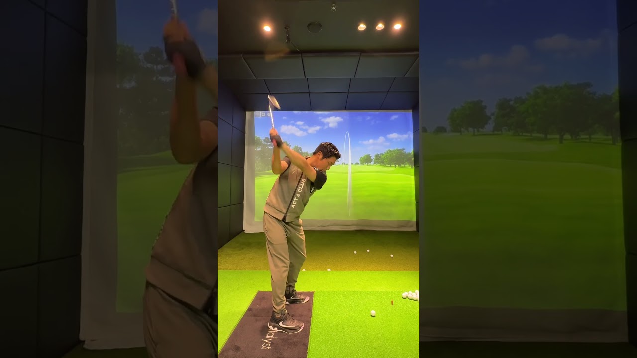 フルスイングの練習🏌️‍♂️最後のアキ…笑