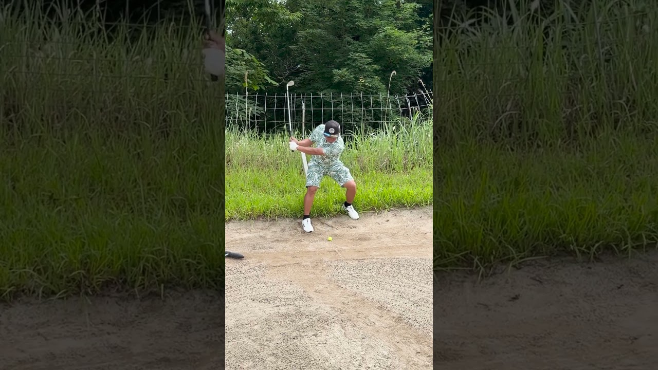 50ヤード⛳️バンカーショット🏌️‍♂️ #ゴルフ #アプローチ #ラウンドレッスン