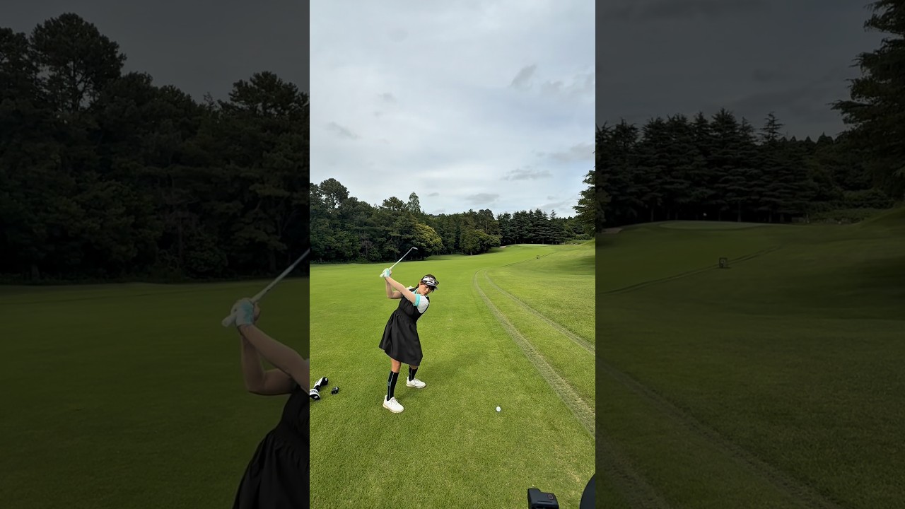 スイングアドバイスあればコメントください、#ゴルフ #golf #ゴルフスイング #山内鈴蘭 #shorts