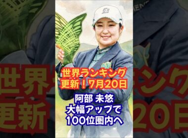 阿部未悠36ランクアップ！ #ロレックスランキング #女子ゴルフ #世界ランキング #山下美夢有 #西郷真央 #荒木優奈 #阿部未悠 #明治安田レディス #ゴルフ速報 #スポーツニュース