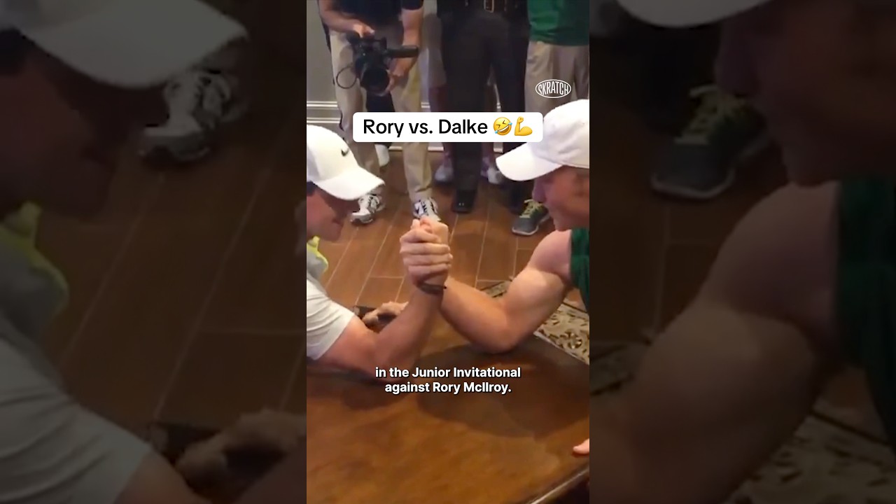 Rory McIlroy vs Brad Dalke ARM WRESTLE 🤣💪
