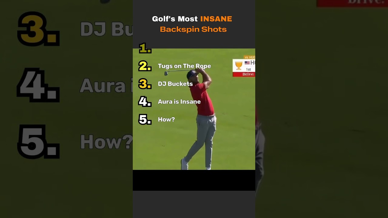 Golf's Most INSANE Backspin Shots #golf #shorts #golfshorts #pgatour #backspin #golftips #tigerwoods