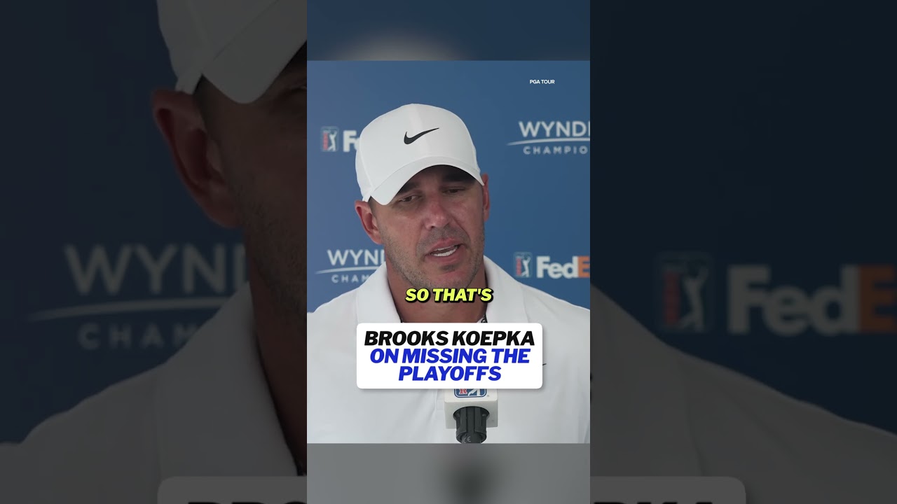 Brooks Koepka on missing the playoffs: "It's pretty pathetic" #shorts #golf #pgatour