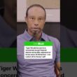 Fans were stunned to see golf legend Tiger Woods looking 'a shell of his former self' as he made a