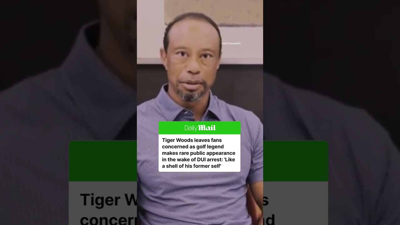 Fans were stunned to see golf legend Tiger Woods looking 'a shell of his former self' as he made a