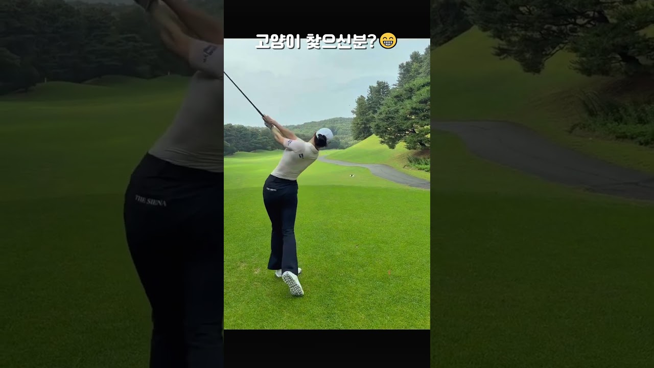 고양이 있었던 것 눈치채신 분? 유현주 프로 스윙