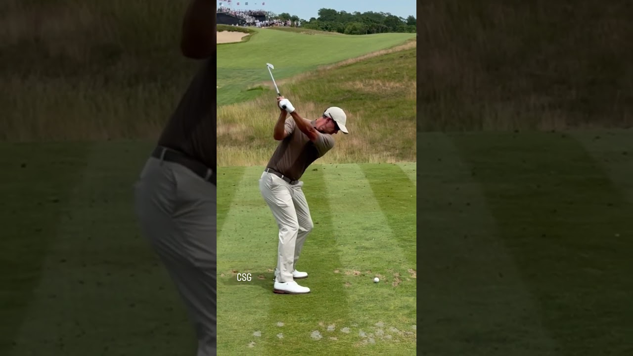 Adam Scott Long Iron Swing DTL Slow Motion U.S. Open Shinnecock Hills