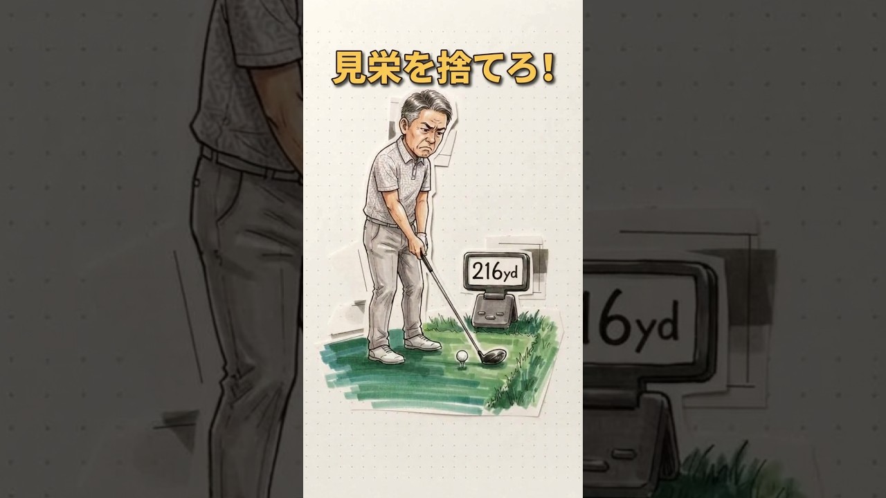 【シニアゴルフ】白ティーにこだわる人ほど損をする？｜2打目をショートアイアンで狙うコース戦略の極意 #ゴルフ #shorts