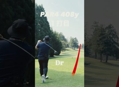 ティーショット 木にクリーンヒット！ #golf #ゴルフラウンド #ゴルフ #ゴルフスイング #スコアの目安