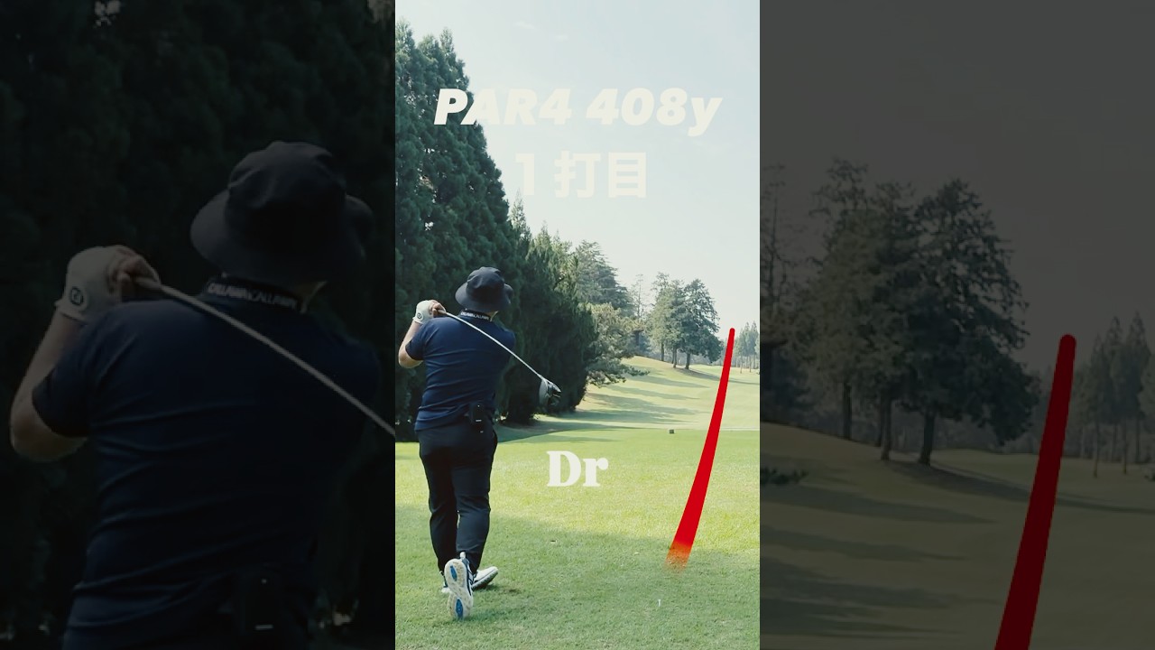 ティーショット 木にクリーンヒット！ #golf #ゴルフラウンド #ゴルフ #ゴルフスイング #スコアの目安