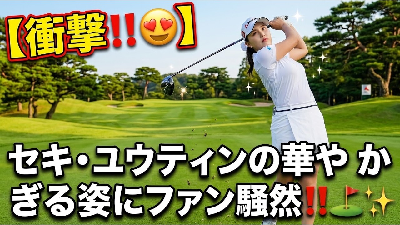 【衝撃‼️😍】セキ・ユウティンの華やかすぎる姿にファン騒然‼️⛳✨