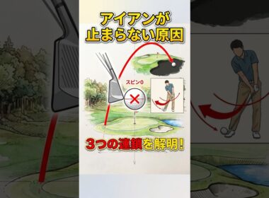 アイアンが止まらない人へ。原因はクラブ選び？スイング？ #ゴルフ #ゴルフ上達